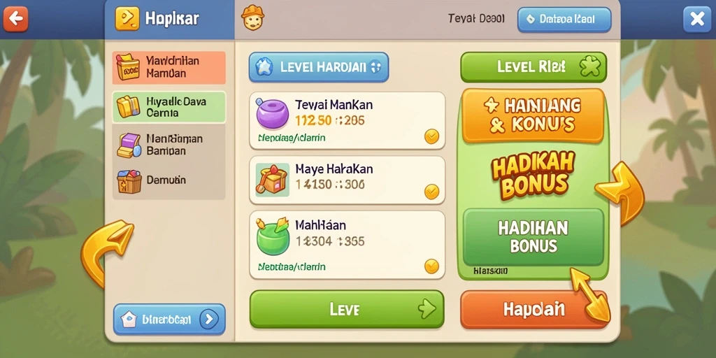 Screenshot menunjukkan aksi seru dalam level permainan.