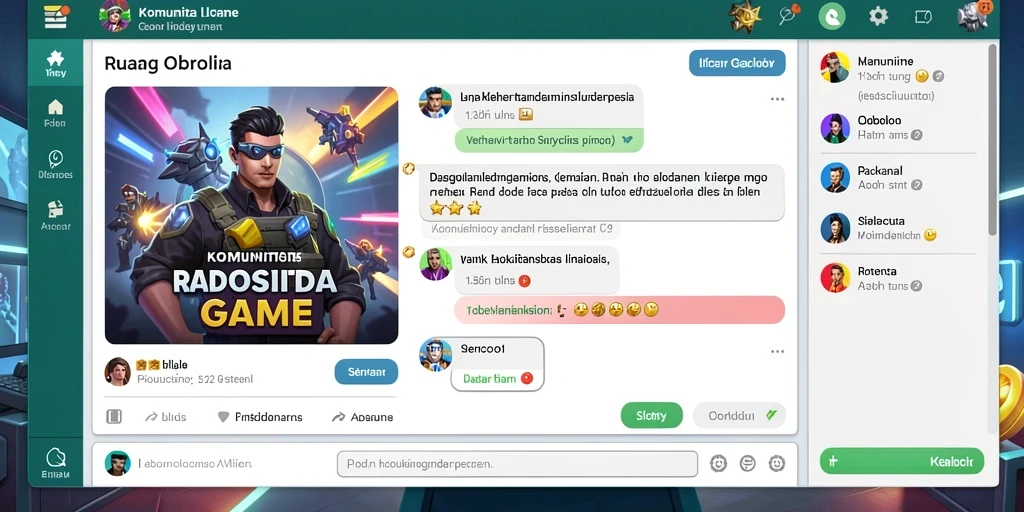 Fitur komunitas untuk berinteraksi dengan pemain lain.