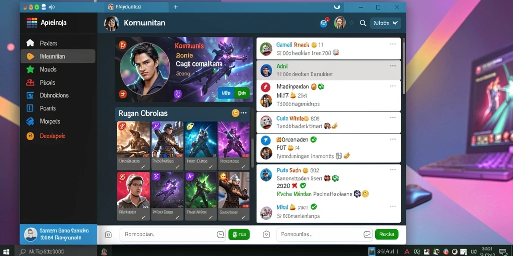 Fitur sosial untuk bermain bersama teman secara online.